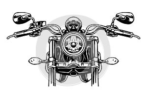 Custom Motorbike Motorcycle Vector Drawing