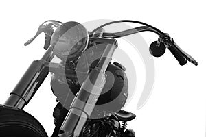 Custom motorbike on a white background