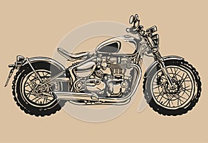 Custom motorcycle classic colour