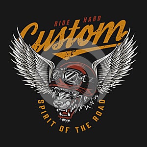 Custom motorcycle colorful label