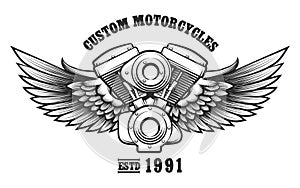 Custom Motorcycle workshop Emblem