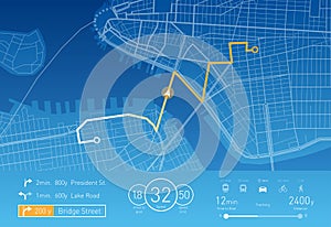 Custom Navigation system vector illustration