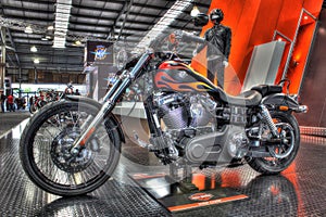 Custom painted American built Harley Davidson motorcycle