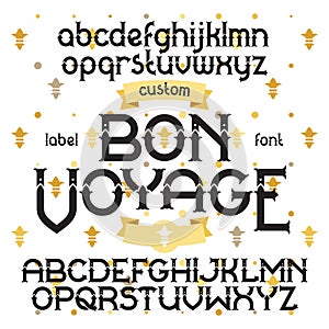 Custom retro typeface Bon Voyage
