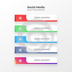 Custom square with rounded social media lower third