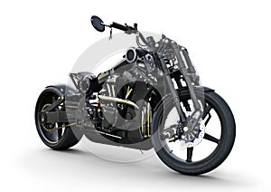 Custom street motorcycle with a racy modern style.