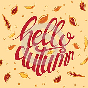 Custom typography Fall season greeting card