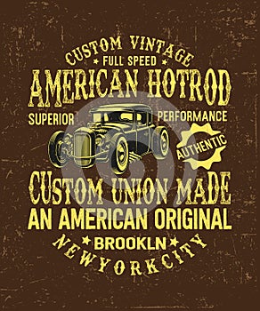 Custom Vintage Full Speed American Hotrod