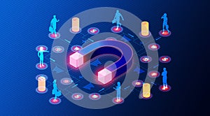 Customer Acquisition Concept - 3D Illustration