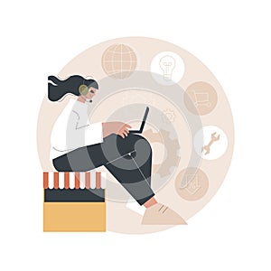 Customer care abstract concept vector illustration.