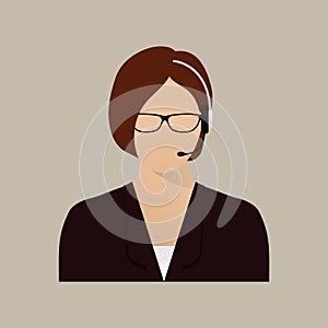 Customer care executive. Vector illustration decorative design