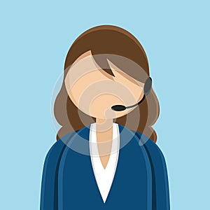 customer care executive. Vector illustration decorative design