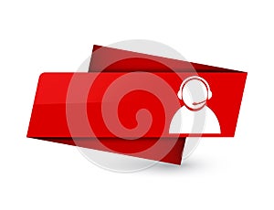 Customer care icon premium red tag sign