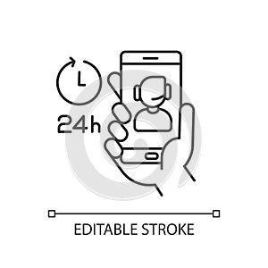 Customer care linear icon