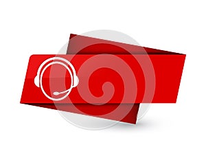 Customer care service icon premium red tag sign