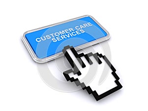 Customer care services button