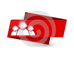 Customer care team icon premium red tag sign