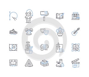 Customer-centric line icons collection. Satisfaction, Experience, Loyalty, Engagement, Responsiveness, Empathy