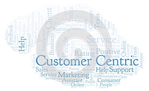Customer Centric word cloud.