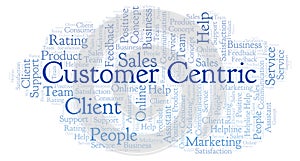 Customer Centric word cloud.