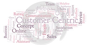 Customer Centric word cloud.