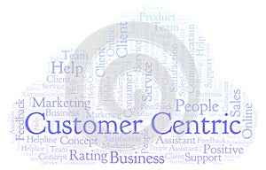 Customer Centric word cloud.