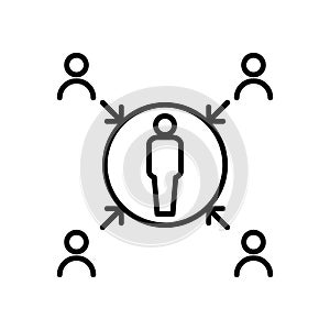 Customer centricity icon, vector illustration