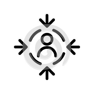 Customer centricity icon, vector illustration photo