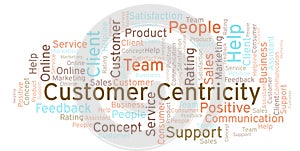 Customer Centricity word cloud.