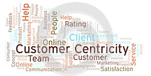 Customer Centricity word cloud.