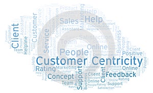 Customer Centricity word cloud.