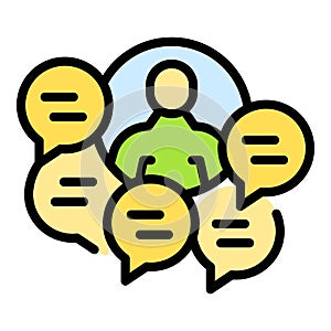 Customer chat icon vector flat