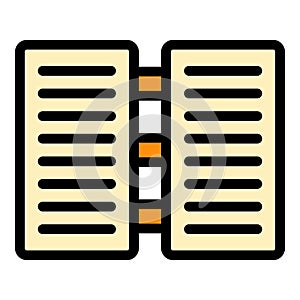 Customer database server icon color outline vector
