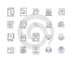 Customer desk line icons collection. Support, Service, Satisfaction, Assistance, Help, Response, User-friendly vector