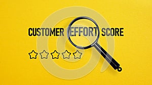 Customer effort score CES is shown using the text