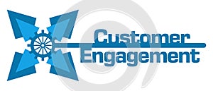 Customer Engagement Blue Gears Abstract Background