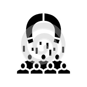 customer engagement glyph icon vector illustration