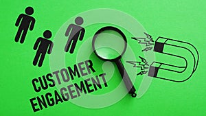 Customer engagement is shown using the text