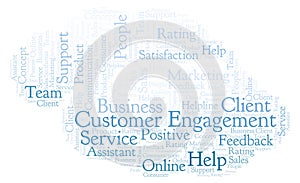 Customer Engagement word cloud.