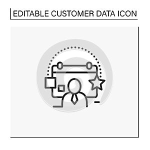 Customer events line icon