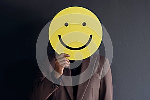 Customer Experience Concept, Portrait of Client with Happy Face
