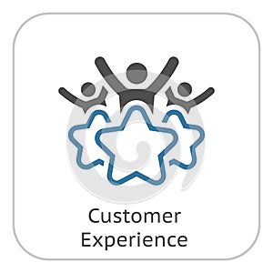 Customer Experience Line Icon.