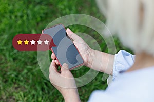 Customer experience negative review, rating to product, service or business.