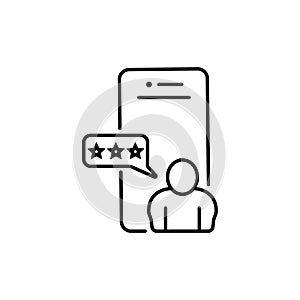 Customer Experience Vector Outline Icon Design illustration.