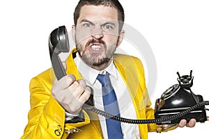 Customer explodes with anger when talking to call center