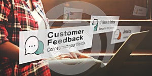 Customer Feedback Opinion Reply Report Concept photo