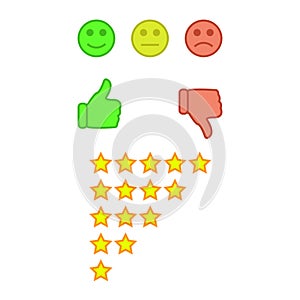 Customer feedback or user experience concept.