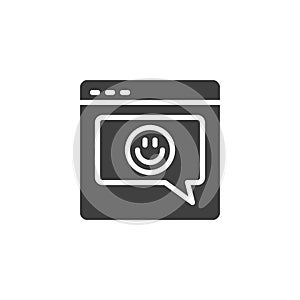 Customer feedback vector icon
