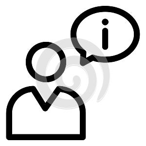 Customer, information Isolated Vector icon which can easily modify or edit