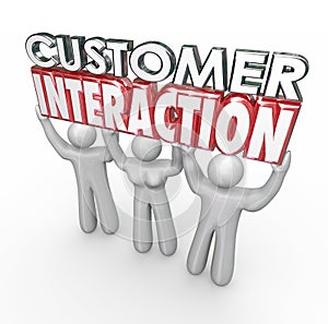 Customer Interaction 3d Words Clients Engagement Involvement